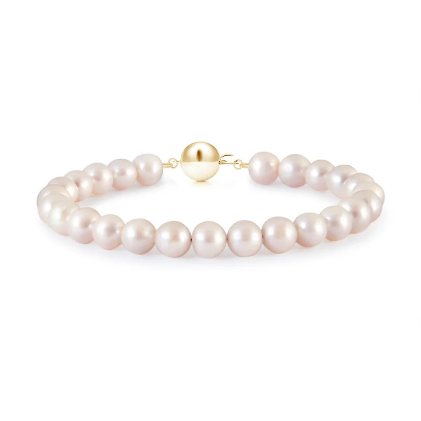 Classic Japanese Akoya Pearl Single Strand Bracelet | Angara Inc.