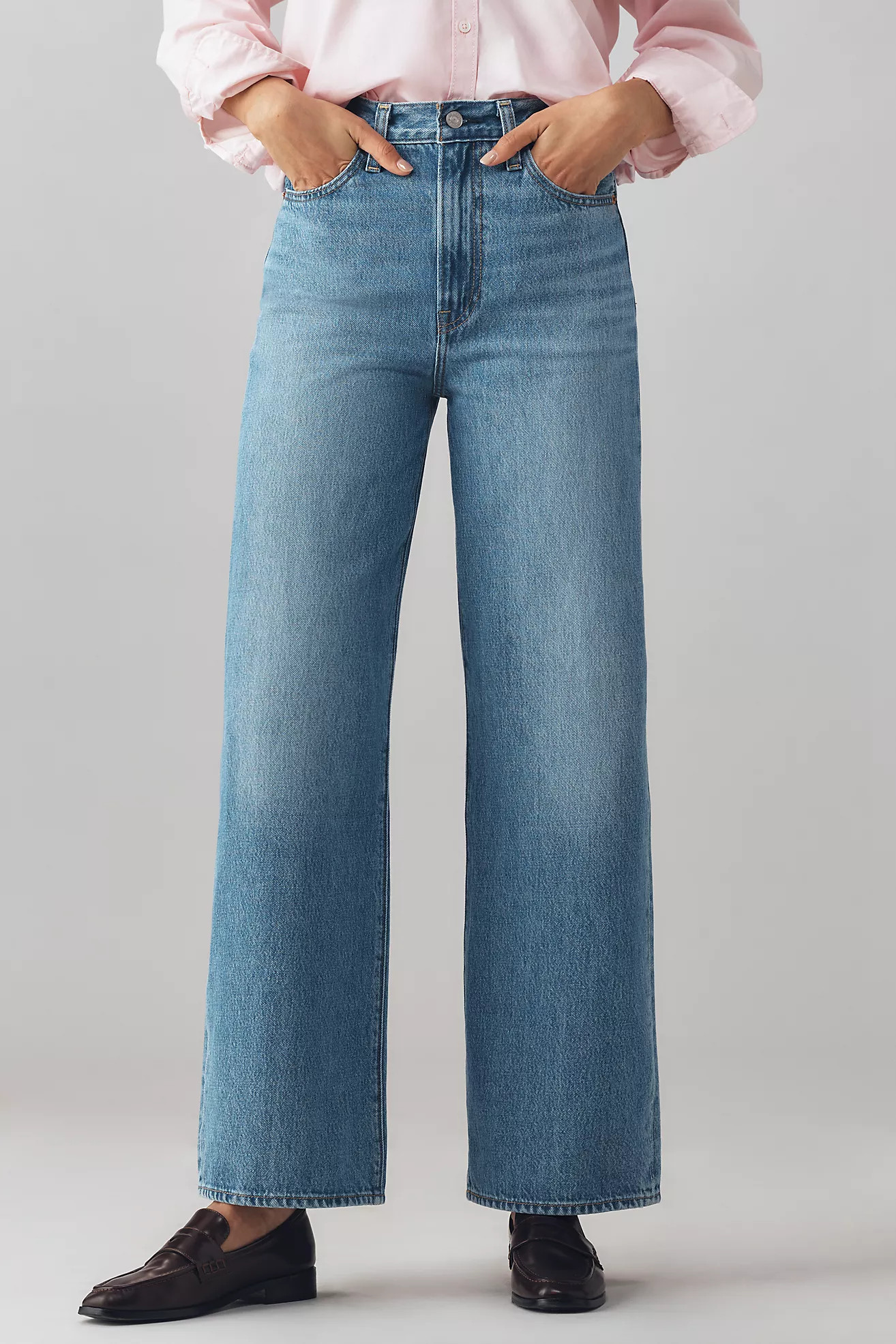 Levi's Ribcage High-Rise Wide-Leg Jeans | Anthropologie (US)