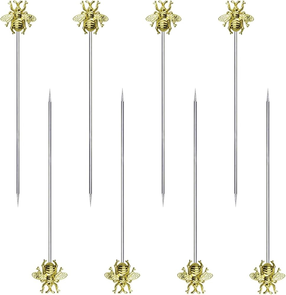 Bees Cocktail Reusable Picks martini toothpicks metal toothpicks fancy toothpicks for appetizers ... | Amazon (US)