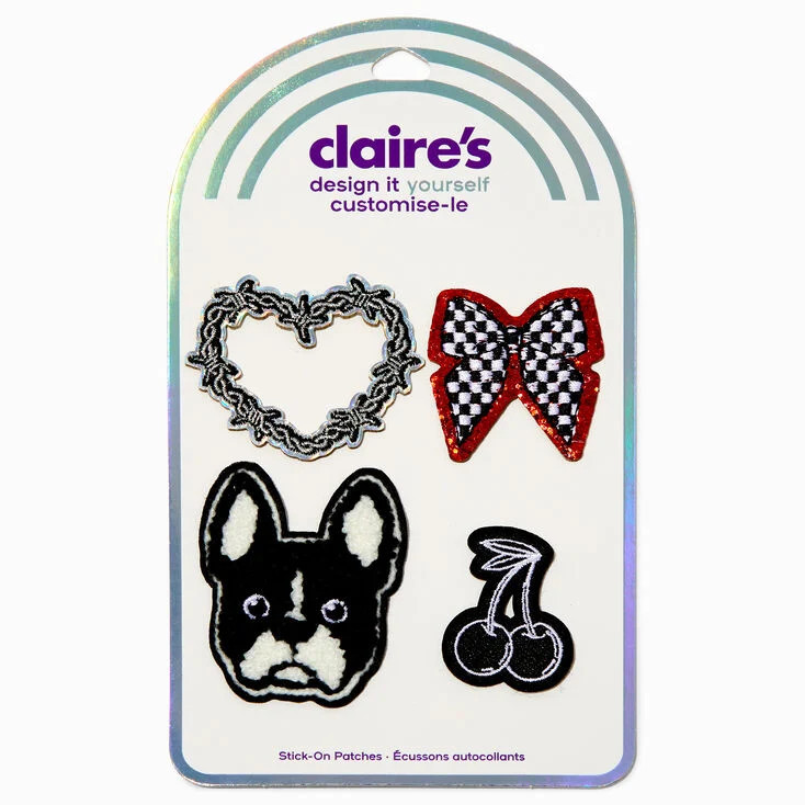 Edgy Heart Stick-On Patches - 4 Pack | Claire's (UK)