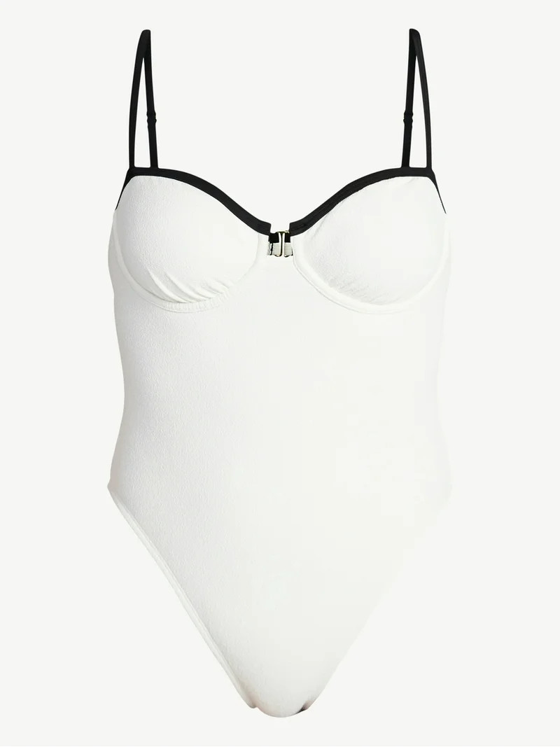 Time and Tru Women's and Women's Plus Size Underwire One Piece Swimsuit, Sizes XS-3X | Walmart (US)