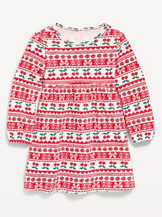 Long-Sleeve Waffle-Knit Dress for Toddler Girls | Old Navy (US)