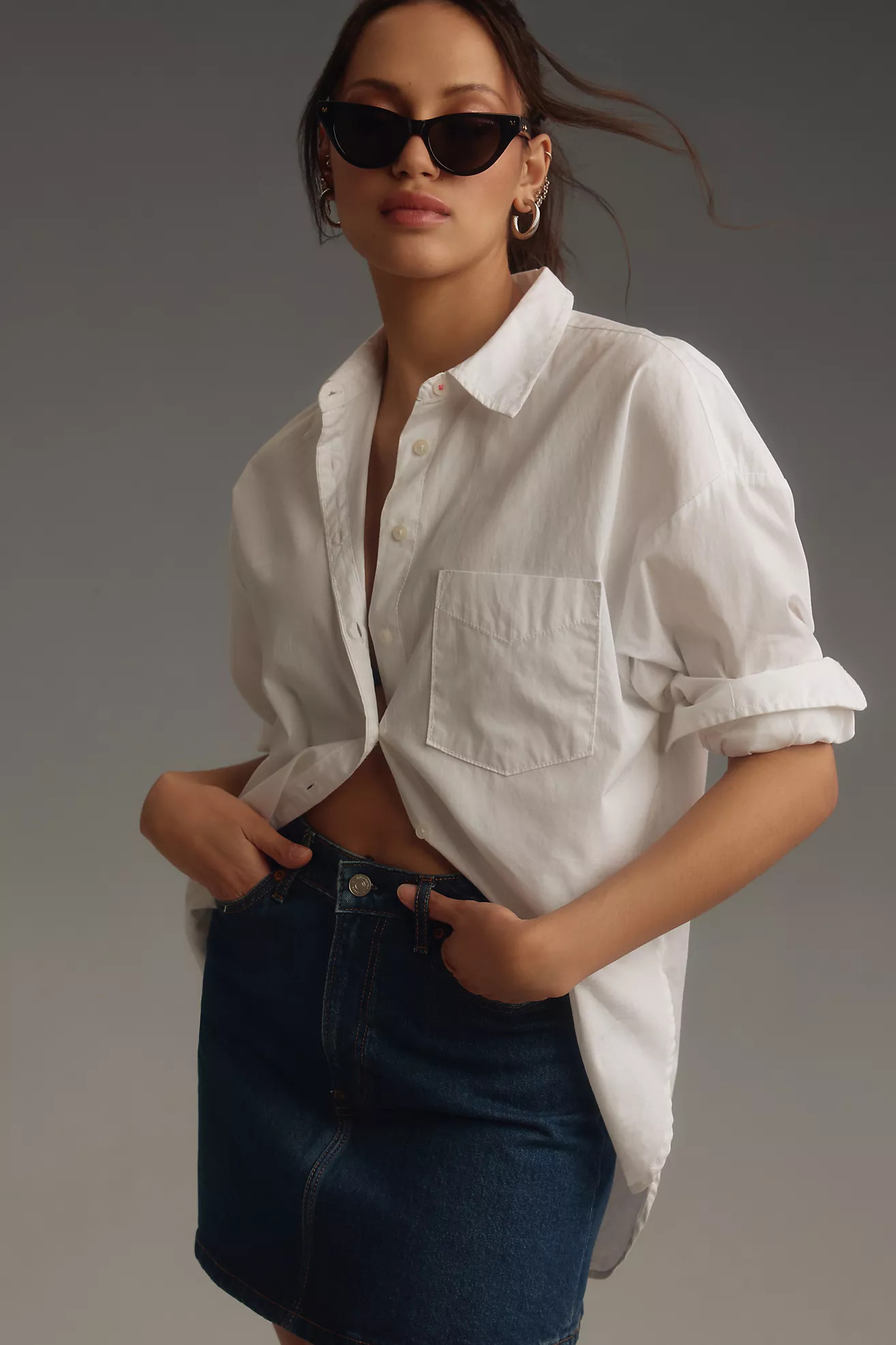 Reformation Lydia High-Rise Denim Mini Skirt | Anthropologie (US)