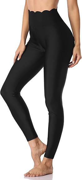 ATTRACO Womens Swim Pants with Pockets Long Swim Leggings High Waisted Swimming Pants | Amazon (US)