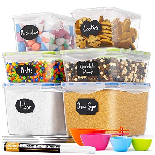 Chef's Path Food Storage Containers - Pantry Organization and Storage - Great for Flour, Sugar, B... | Amazon (US)