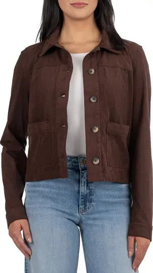 KUT from the Kloth Maddie Faux Suede Trucker Jacket | Nordstrom | Nordstrom