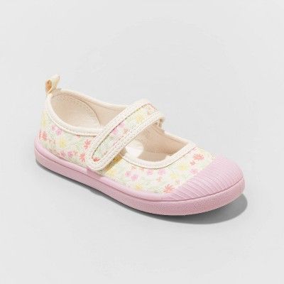 Toddler Elin Floral Print Sneakers - Cat & Jack™ Beige | Target