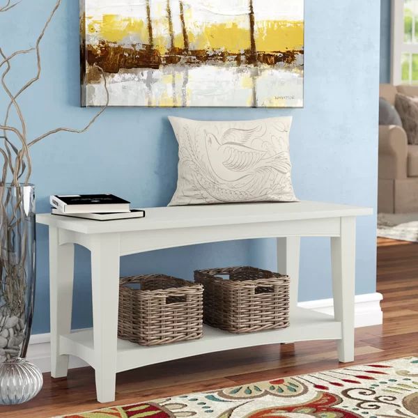 Kerlin Wood Storage Bench | Wayfair North America