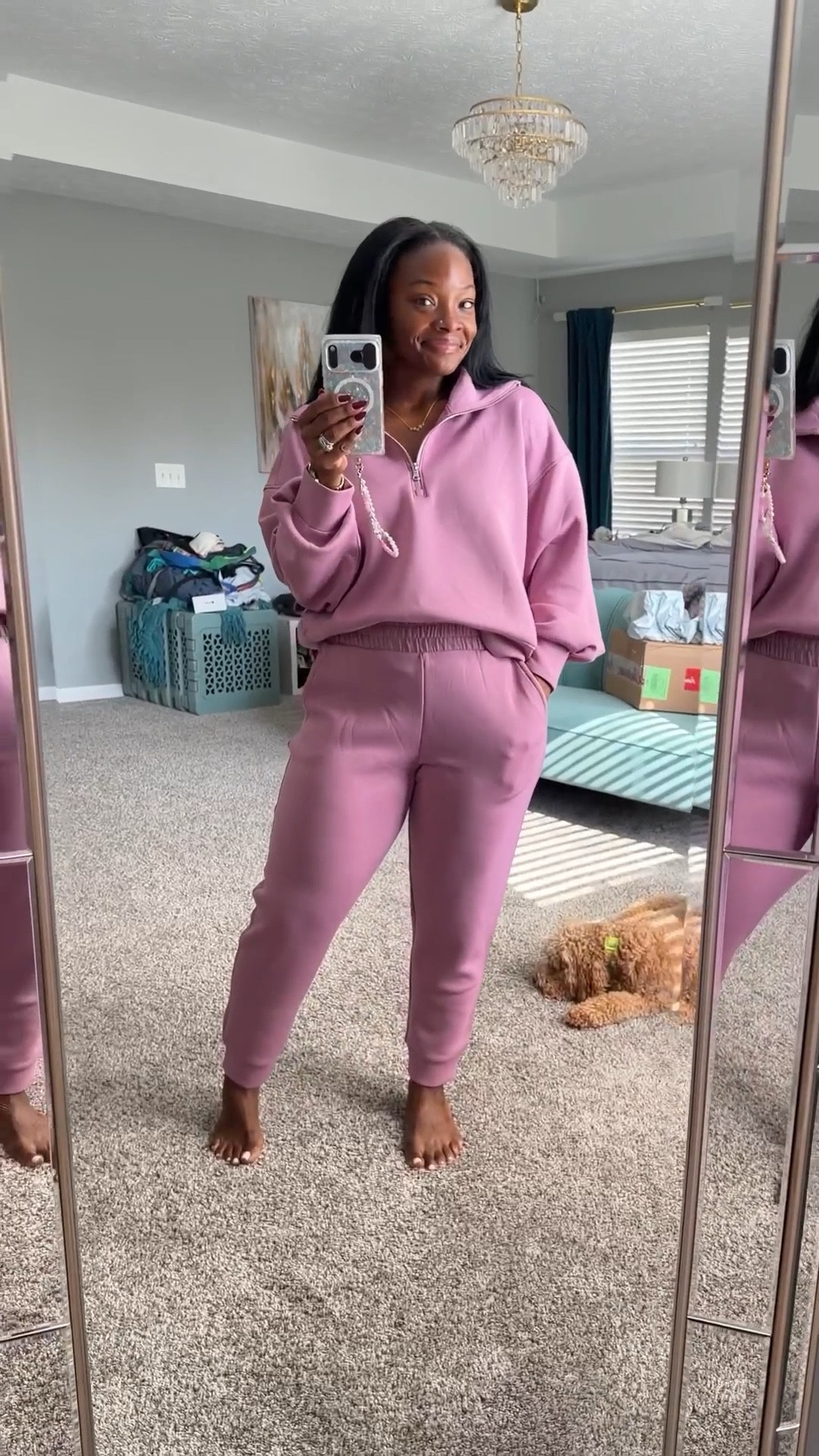 Another cozy set!! This bounce fleece from Old Navy feels amazing!! Get it now! I'm wearing a medium bottom and large top (but could have went down a size). 

#LTKFindsUnder100 #LTKMidsize #LTKSaleAlert