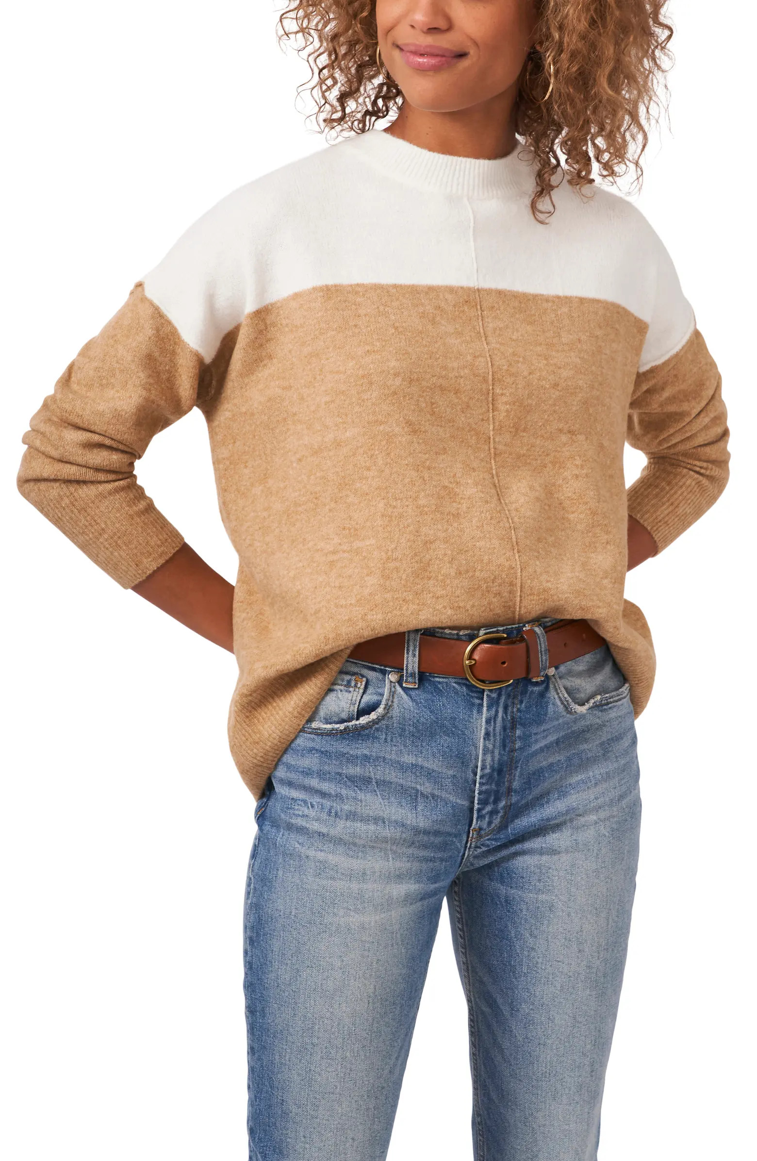 Extended Shoulder Colorblock Sweater | Nordstrom