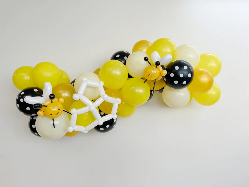 DIY bumble bee kit | first bee day balloon garland decorations | Cake smash balloon 1st bumble be... | Etsy (US)