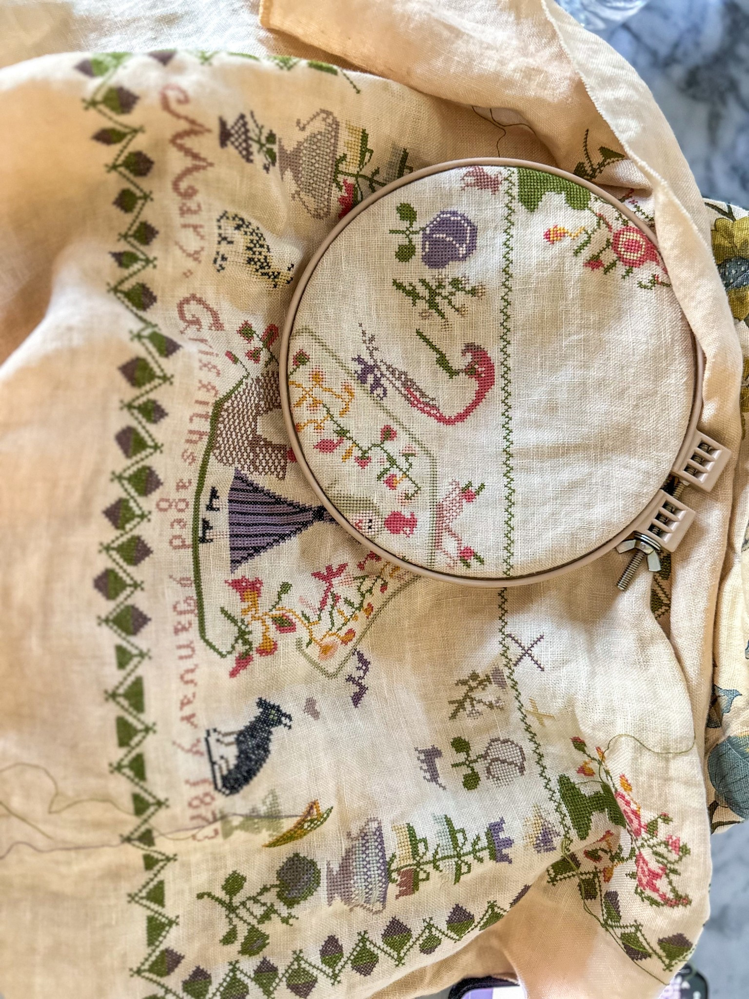 Sampler September working on Mary Griffith 

#LTKFamily #LTKHome #LTKFindsUnder50