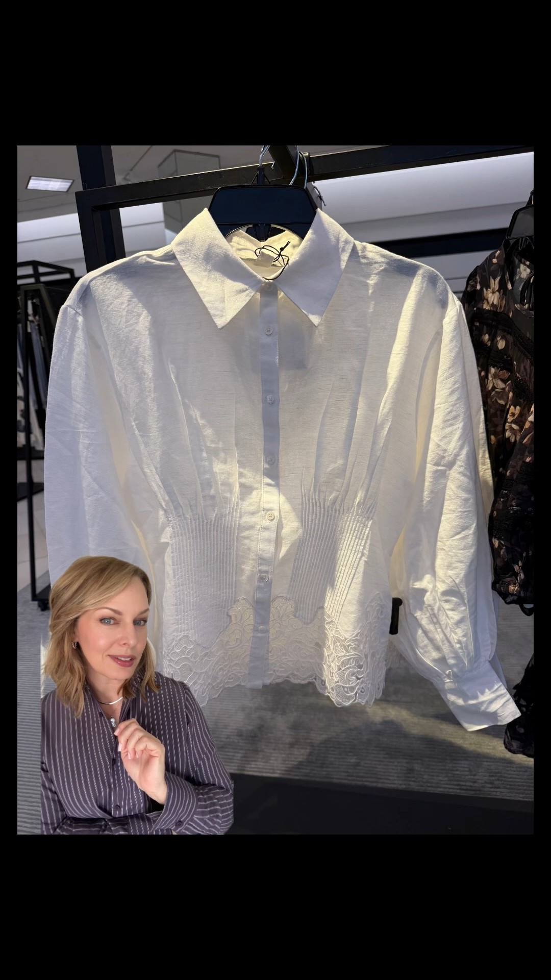A feminine touch to your everyday white button-up. The lace detail makes it a great date-night option or wear to work with high-waisted bottoms. 

#LTKPetite #LTKWorkwear #LTKOver40