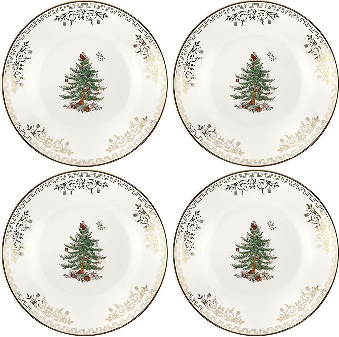 Spode Christmas Tree Gold Bread and Butter Plate | Set of 4 Dessert and Appetizer Plates | Small ... | Amazon (US)