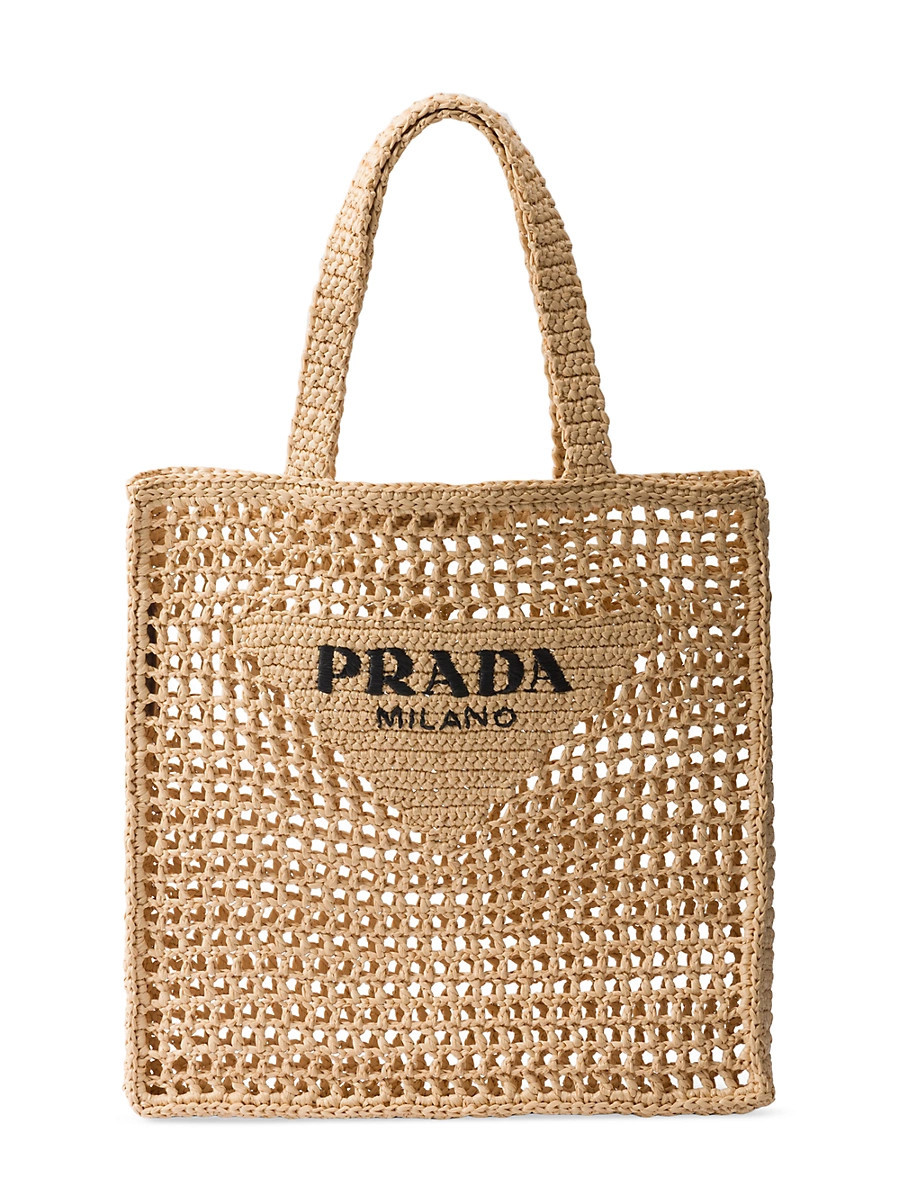Women's Large Crochet Tote Bag - Beige Khaki | Saks Fifth Avenue