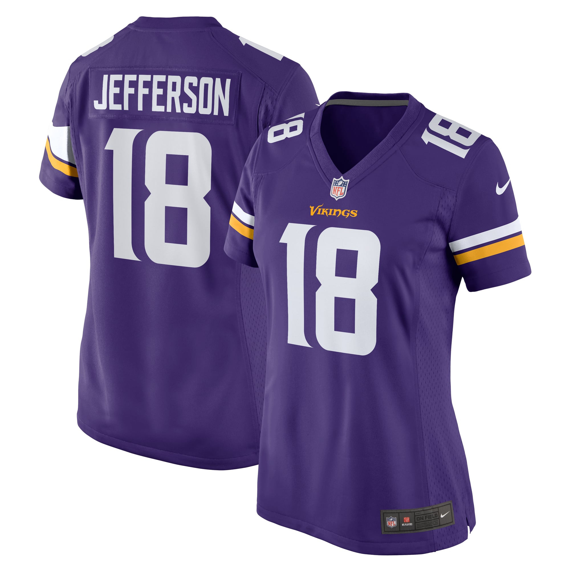 Women's Nike Justin Jefferson  Purple Minnesota Vikings Team Game Jersey | Fanatics
