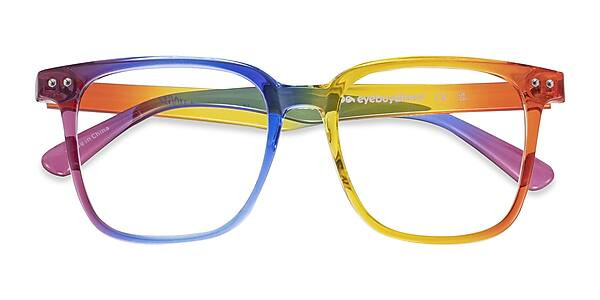 Freedom Square Rainbow Full Rim Eyeglasses | EyeBuyDirect | EyeBuyDirect.com