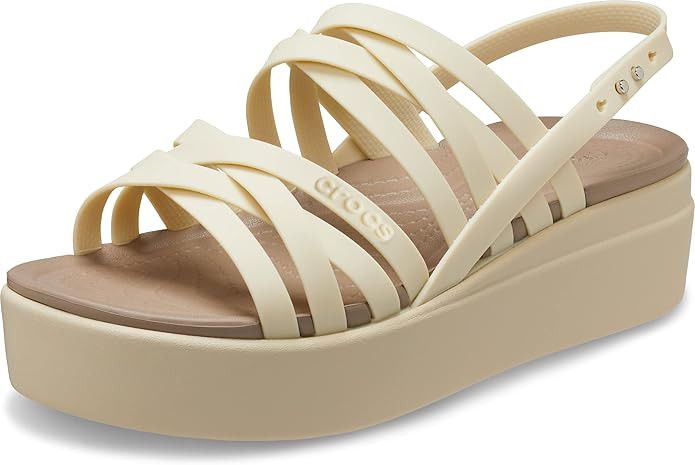 Crocs Women's Brooklyn Low Strappy Wedges Sandal | Amazon (US)