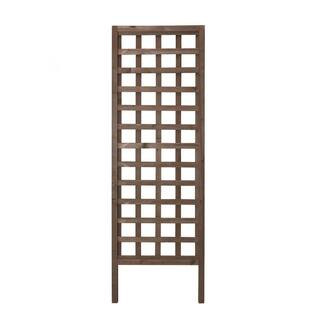 Heirloom 72 in Walnut‐Tone Square Lattice Trellis | The Home Depot