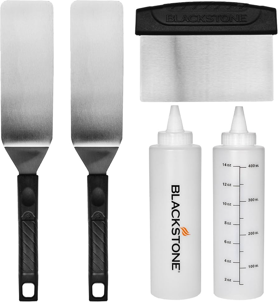 Blackstone 1542 5-Piece Professional Griddle Accessory Toolkit with 2 Squeeze Bottles, 2 Spatulas... | Amazon (US)