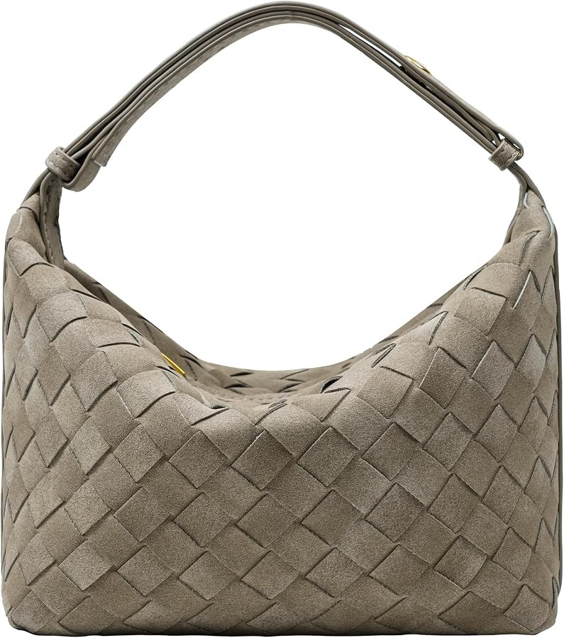 Handbag Leather Woven Bag for Women Suede Handbag Clutch Bag Top-Handle Handbag | Amazon (US)