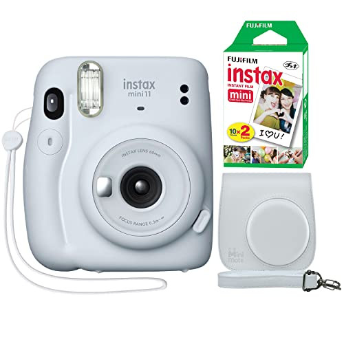 Fujifilm Instax Mini 11 Instant Camera Ice White + Minimate Custom Case + Fuji Instax Film 20 Sheets Twin Pack | Amazon (US)