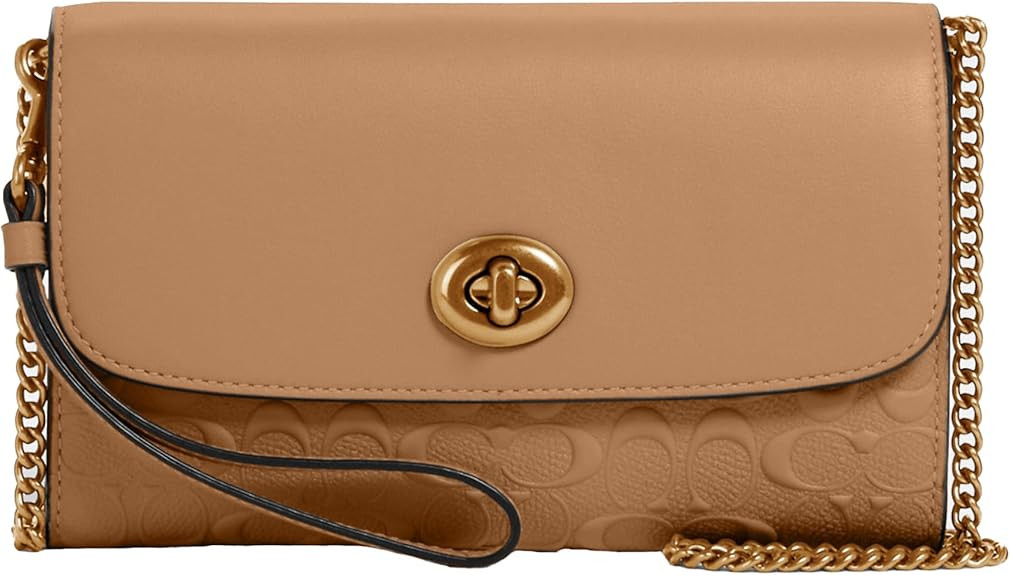 Coach Women's Signature Leather Chain Crossbody | Amazon (US)