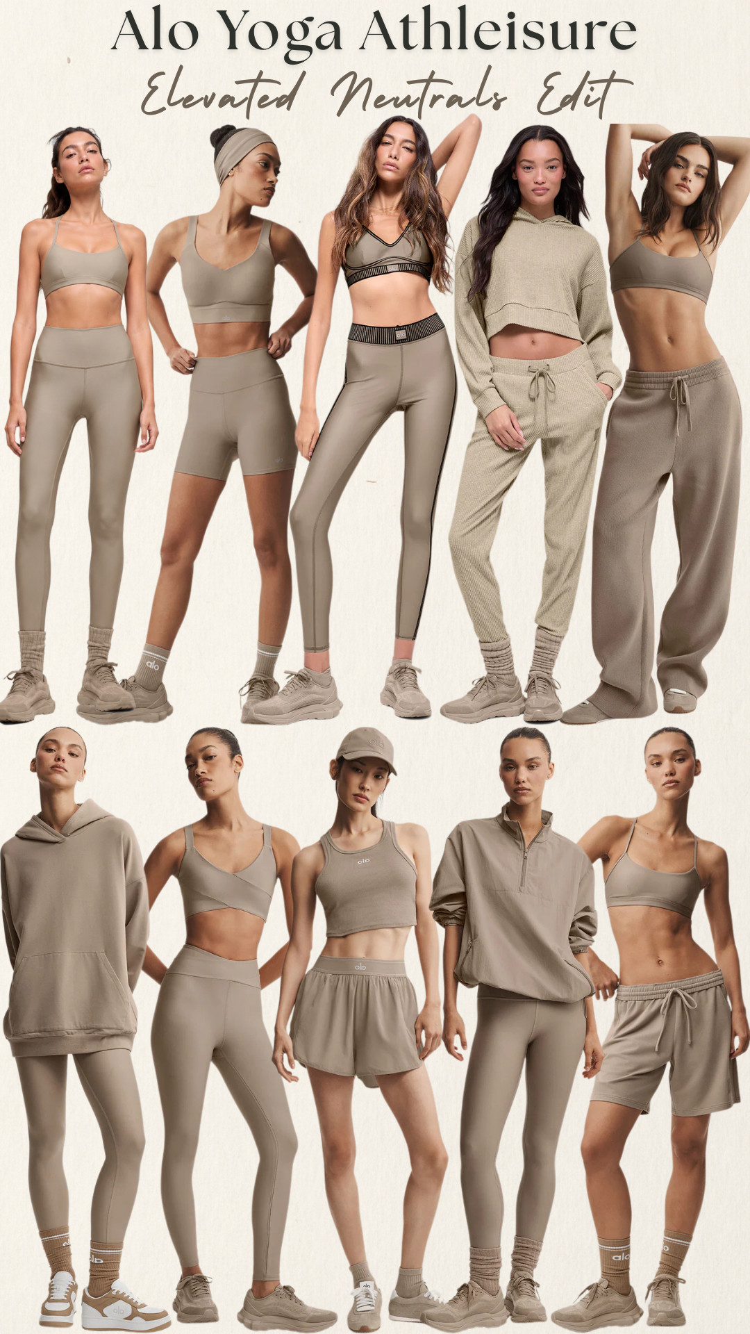 @Alo Yoga Athleisure | Elevated Neutrals Edit in Gravel

Alo Yoga in Gravel is the elevated neutral activewear edit I’d shop first if you want workout outfits that look expensive without feeling loud. 🤎

This is the kind of color that makes athleisure feel instantly more polished — soft taupe, stone, beige-grey, quiet luxury, pilates-girl energy. 

It’s neutral enough to wear on repeat, but still looks way more styled than basic black leggings.

I did the digging through Alo’s Gravel pieces so you don’t have to — matching sets, leggings, biker shorts, sports bras, lounge pants, sweatshirts, hoodies, tennis skirts, pullovers, and easy athleisure layers that all work together.

Perfect for: pilates outfits, yoga, hot girl walks, gym outfits, barre, errands, coffee runs, airport outfits, travel days, casual weekend outfits, neutral capsule wardrobes, cozy loungewear, clean girl outfits, and elevated everyday athleisure.

Why this edit works:
- Gravel is one of those neutral colors that looks expensive
- Matching sets make every outfit feel intentional
- Easy to mix with cream, white, black, brown, taupe, and denim
- Perfect for workout-to-errands outfits
- Alo gives that polished athletic look without looking too try-hard

This is for the girl who wants activewear that feels calm, clean, flattering, and actually wearable outside the gym.

If you’ve been wanting Alo pieces that feel neutral, elevated, and easy to style on repeat, Gravel is the color I’d check first.

↓ Everything is linked!

#LTKActive #LTKSaleAlert #LTKTravel
