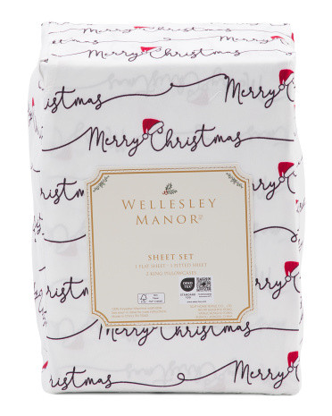 Christmas Hat Sheet Set | TJ Maxx