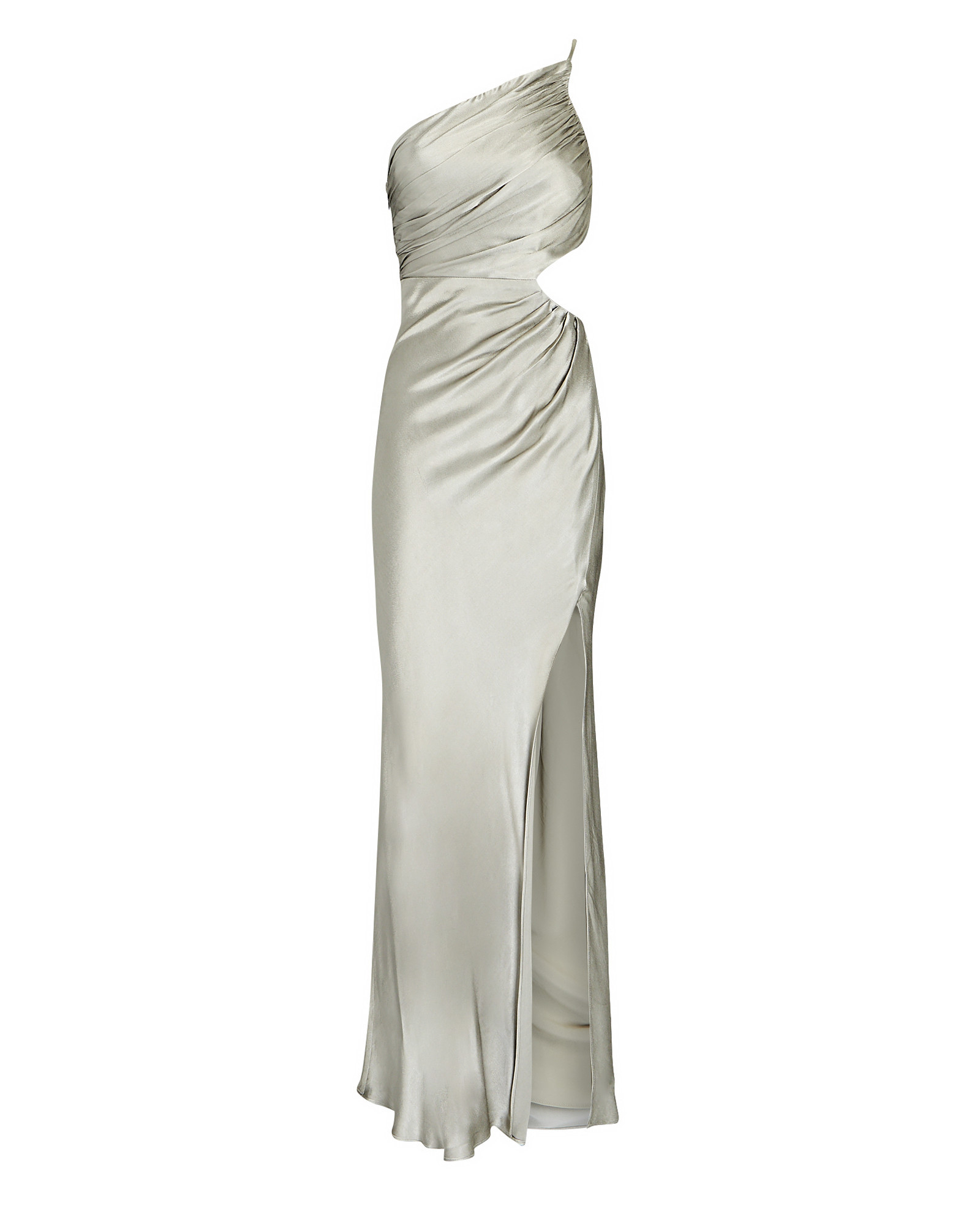 La Lune One-Shoulder Satin Maxi Dress | INTERMIX