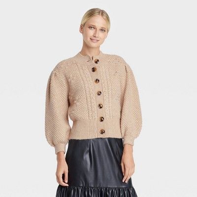 Women&#39;s Cardigan - Who What Wear&#8482; Heathered Cream S | Target