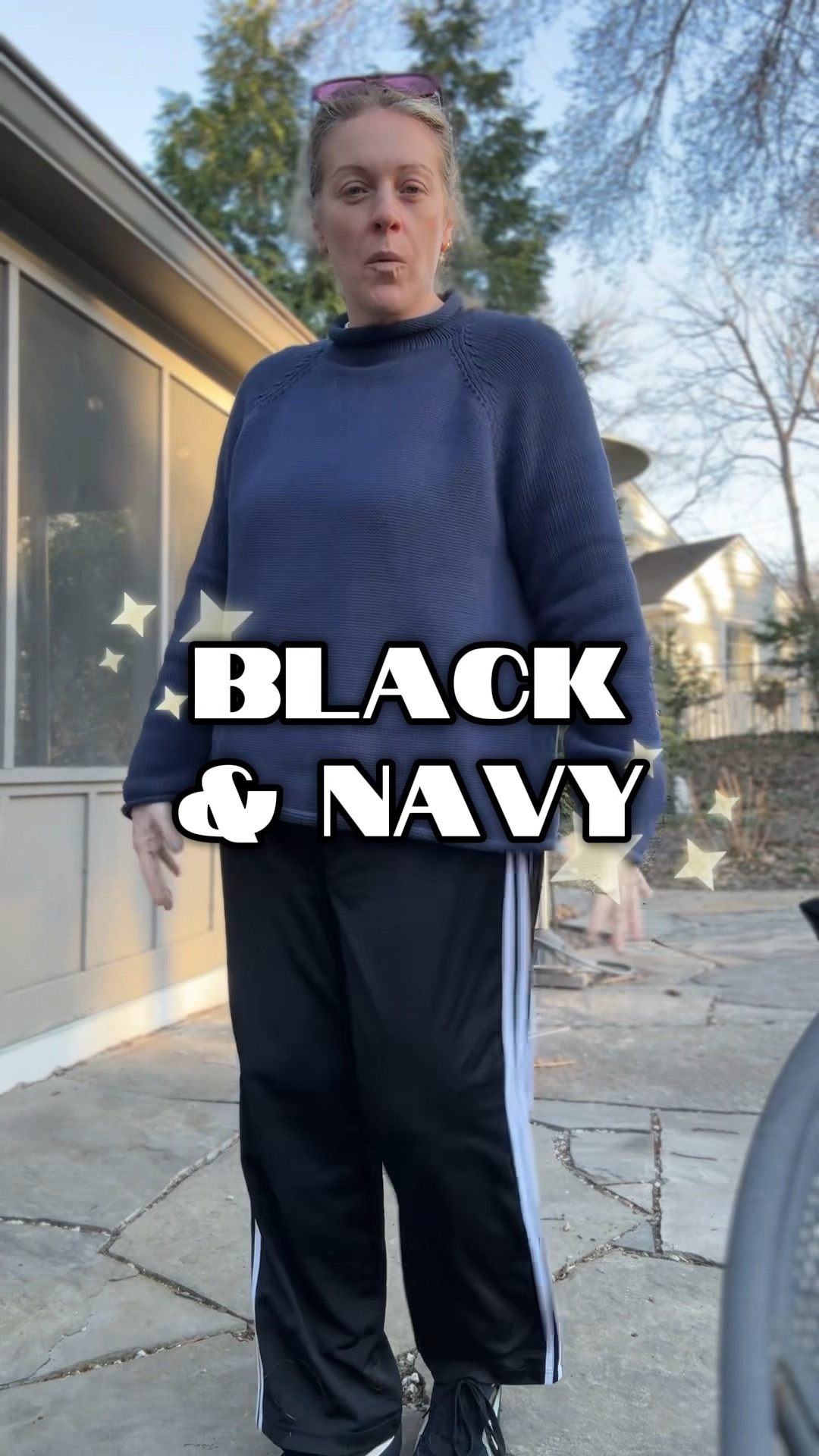 black and navy color combo 

#LTKootd #LTKMidsize #LTKOver40