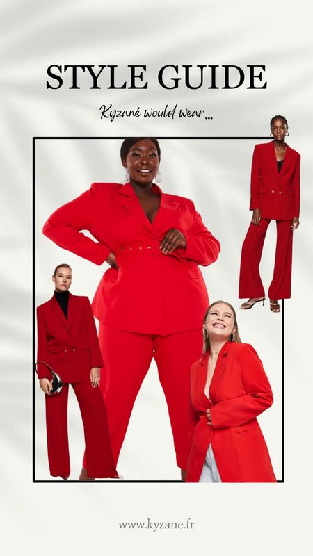Midsize and Plussize outfit idea for a dinner during the coming festive season : total red look in a power suit  💃🏾 

#ltkcurves #midsizestyle #plussizefashion 

#LTKSeasonal #LTKcurves #LTKeurope