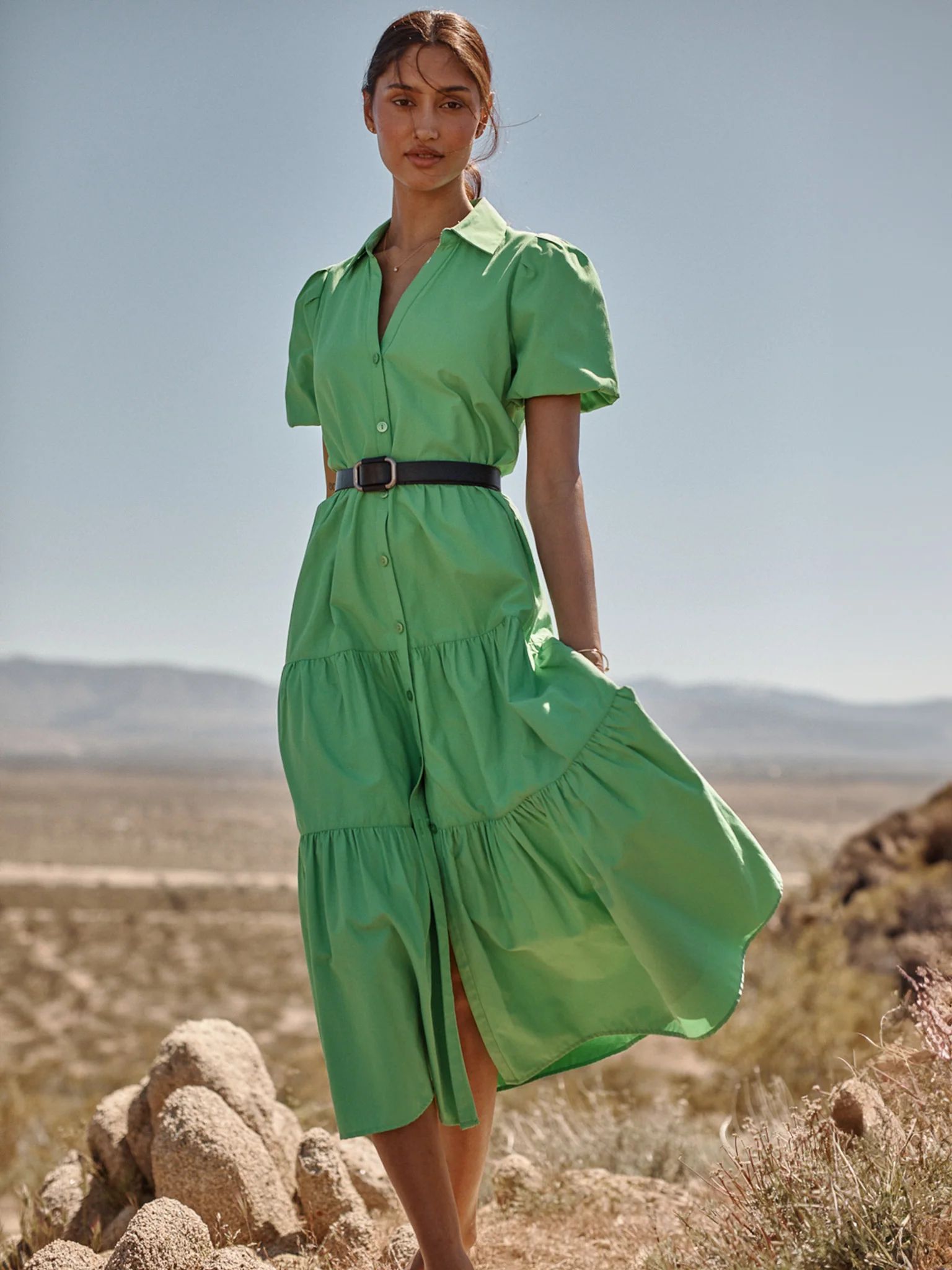 Brochu Walker | Women's Havana Dress in Derby Green | Brochu Walker