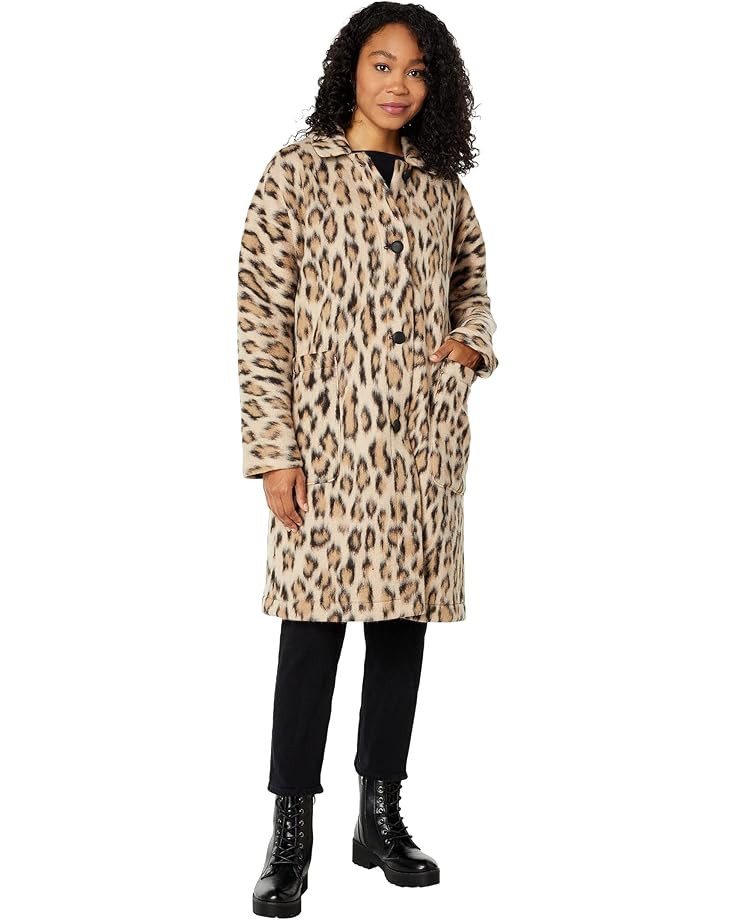 Elliott Lauren Plush Life Relaxed Knit Coat with Collar and Patch Pockets | Zappos
