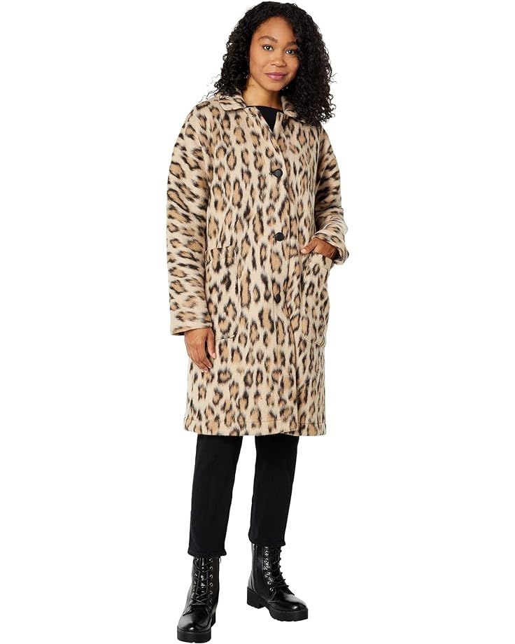 Elliott Lauren Plush Life Relaxed Knit Coat with Collar and Patch Pockets | Zappos