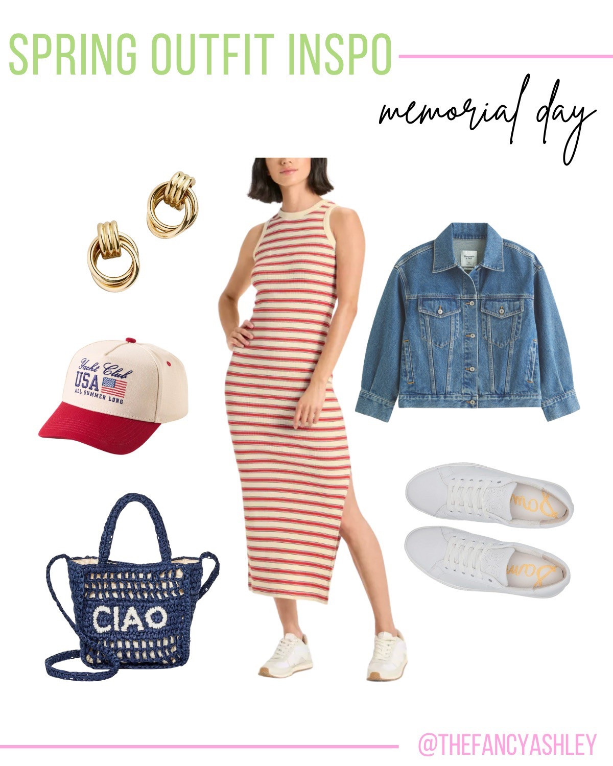 Cutest Memorial Day look coming in hot with this Target striped rib knit dress—obsessed! Threw inn some red, white, and blue accessories and topped it off with a fab hat and bag for holiday weekend perfection!

#LTKFindsUnder100 #LTKSeasonal #LTKStyleTip