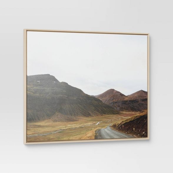 24" x 30" Grassy Hillside Framed Wall Art - Threshold™ | Target