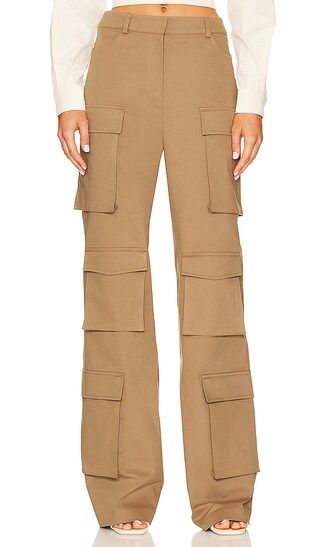 Pocket Detail Cargo Pant in Beige | Revolve Clothing (Global)