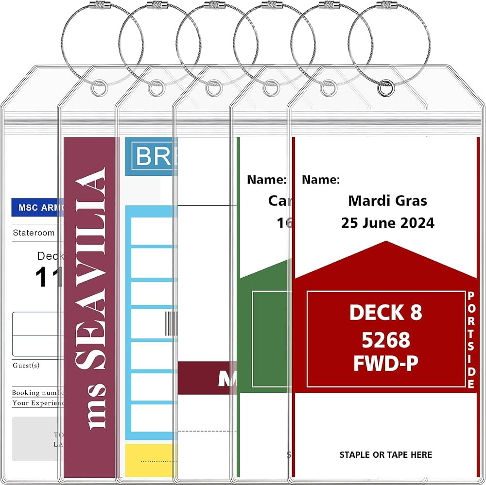 6 Pack Luggage Tag for Cruise Essentials Must Haves for NCL, Princess, Carnival Cruise Luggage Ta... | Amazon (US)