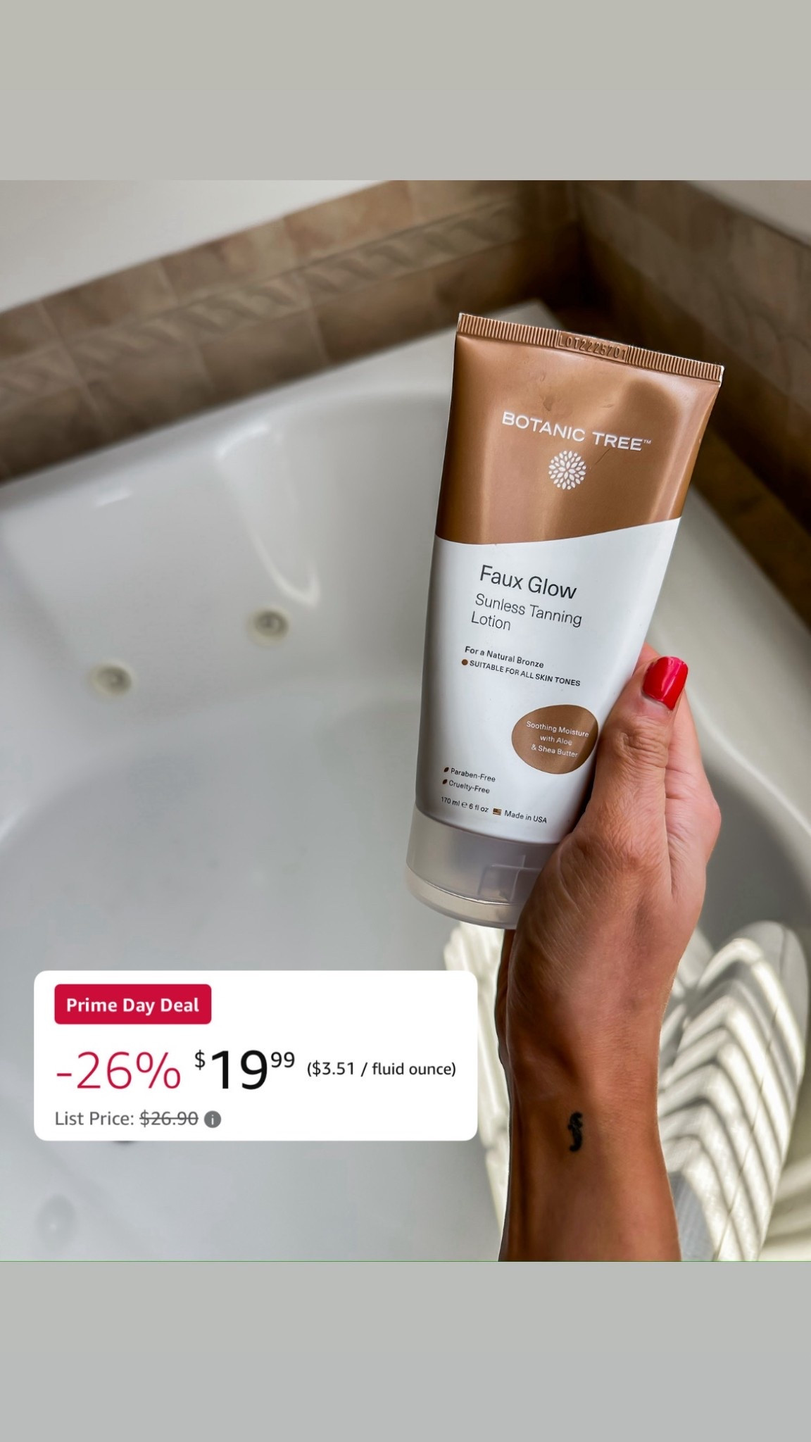 Amazon prime day deal - botanic tree self tanning lotion 

#LTKSaleAlert #LTKBeauty
