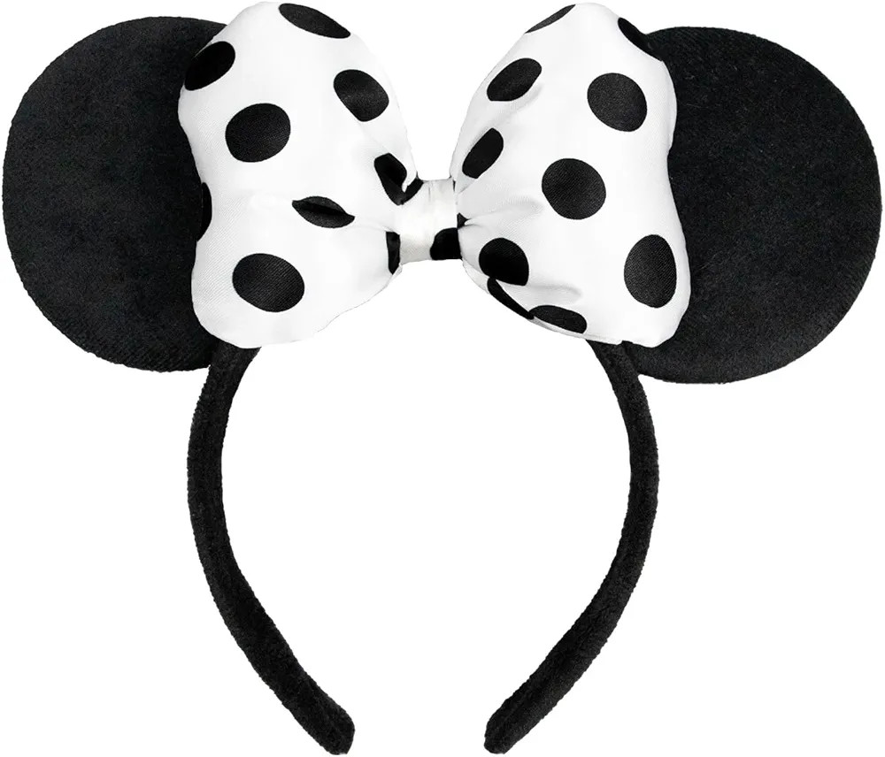 JIAHANG 3D Polka Dot Velvet Mouse Ear Hair Bow Headband,Amusement Photography Headband, Fashion H... | Amazon (US)