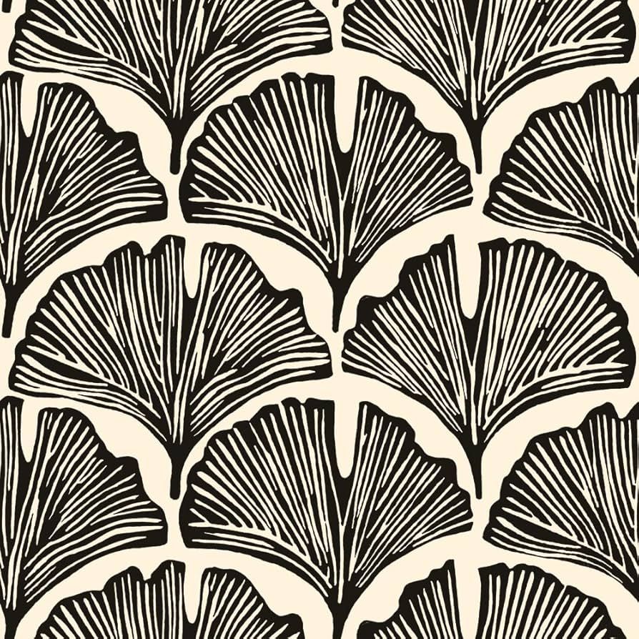 Tempaper x Novogratz Zebra Black Feather Palm Removable Peel and Stick Wallpaper, 20.5 in X 16.5 ... | Amazon (US)