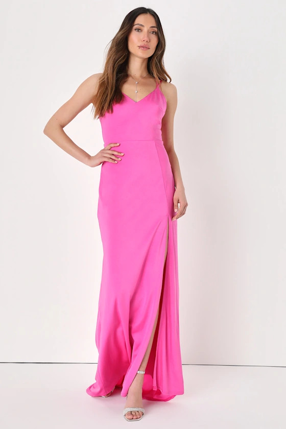 Pink Maci Dress | black tie dress black tie wedding guest dress black tie gown black tie event | Lulus (US)
