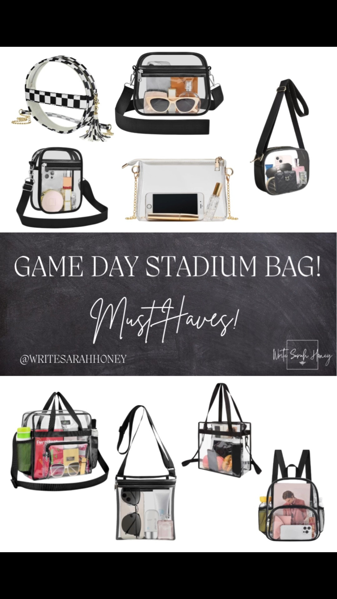 Game Day has never looked better!!! Shop Stadium Bags from Amazon! FOLLOW WRITE SARAH HONEY FOR MORE GAME DAY FASHION!! #Gameday #Fashion #Bags #Stadium #Gamedsyfashion

#LTKSaleAlert #LTKFallSale #LTKItBag