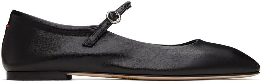 Aeyde - Black Uma Ballerina Flats | SSENSE