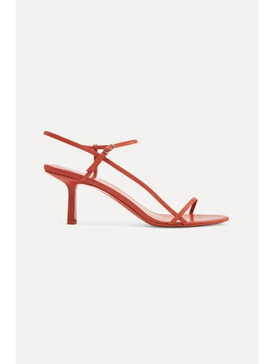 The Row - Nude Leather Sandals - Brick | NET-A-PORTER (UK & EU)