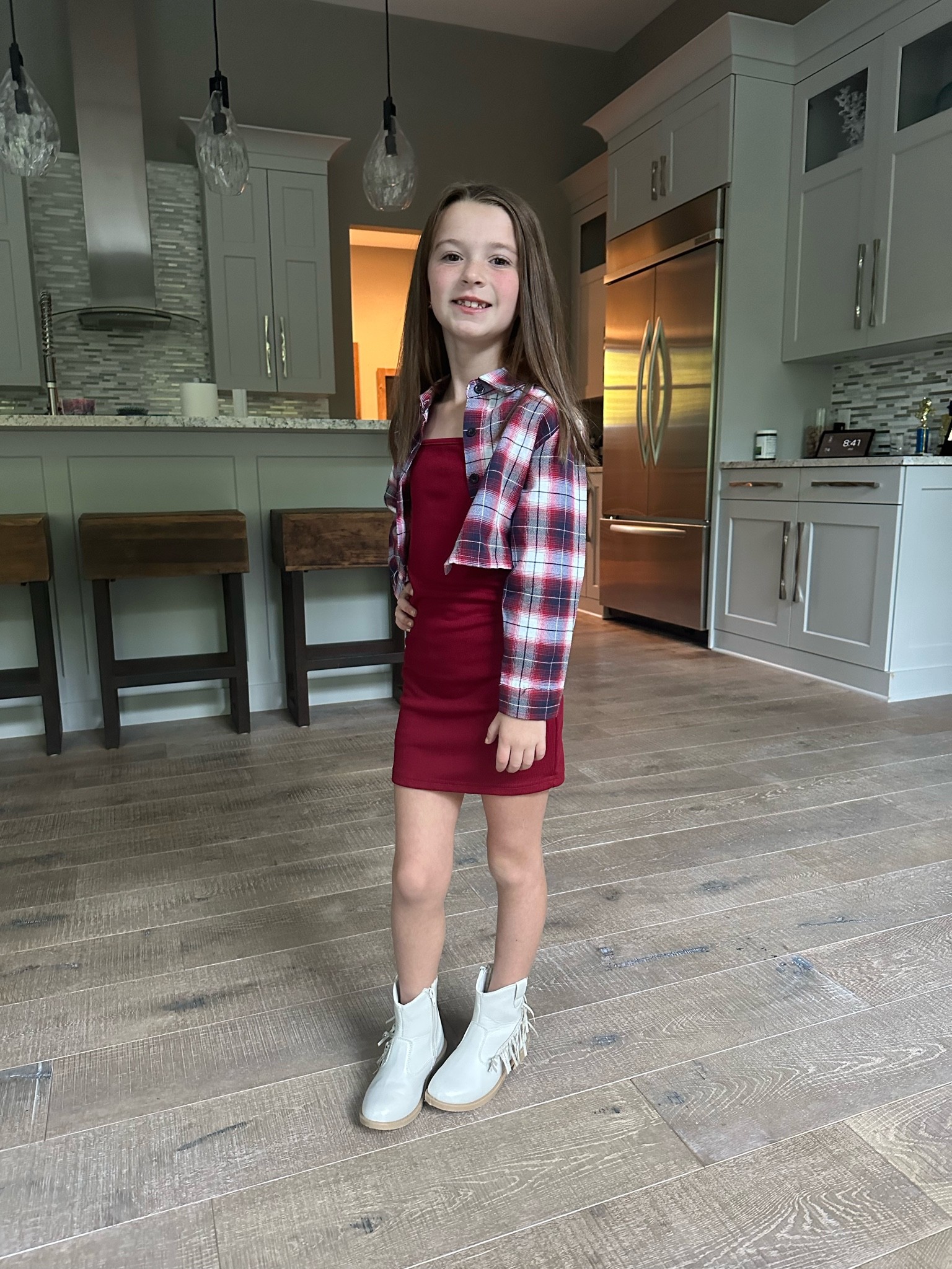 Girls fall outfits with western boots
SHEIN cami dress and plaid flannel  

#LTKkids #LTKSeasonal