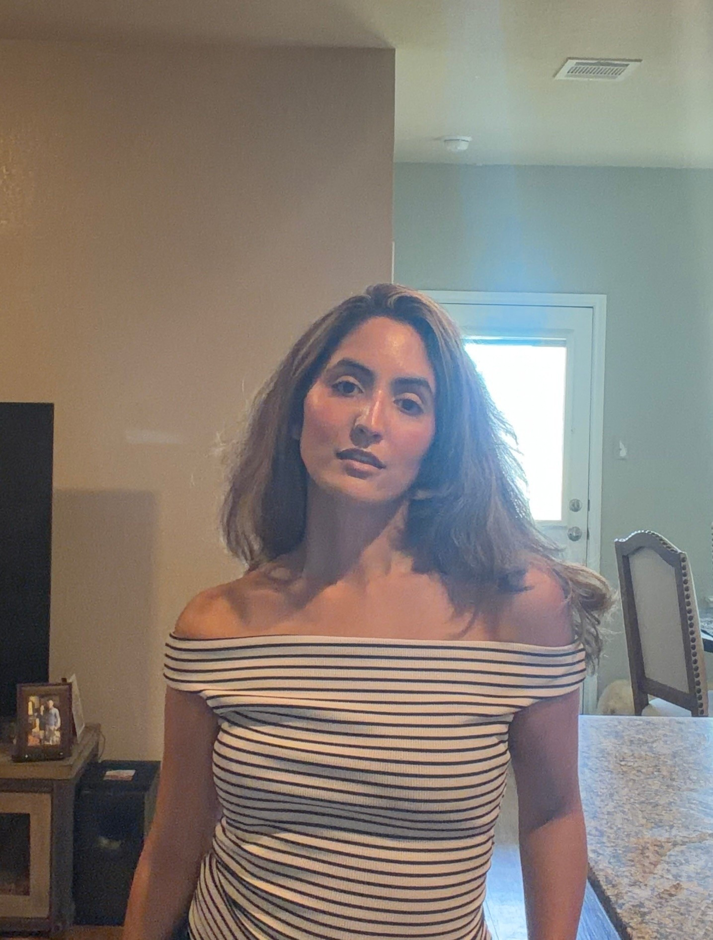 Striped off the shoulder top

#LTKgrwm #LTKootd #LTKSaleAlert