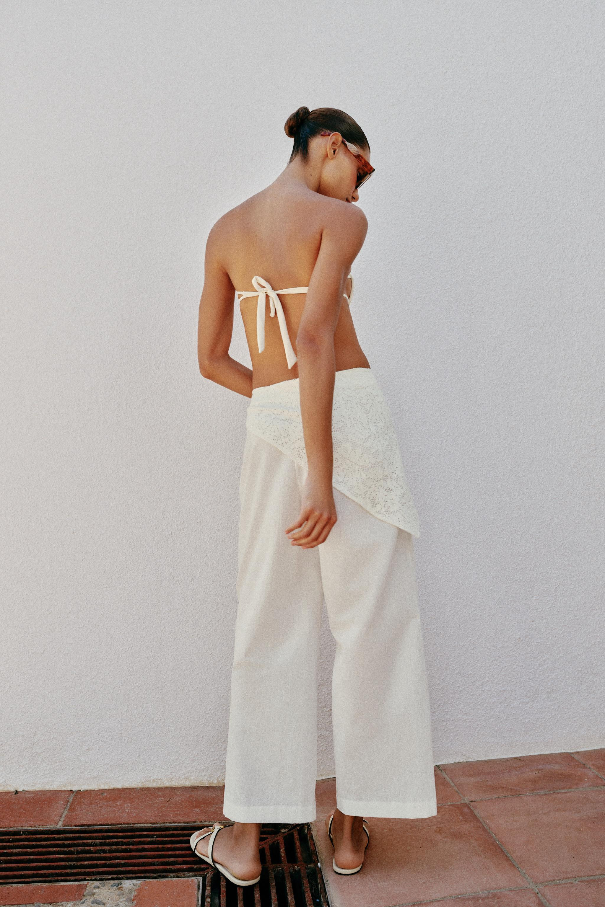 STRAIGHT-LEG PAREO TROUSERS | Zara UK